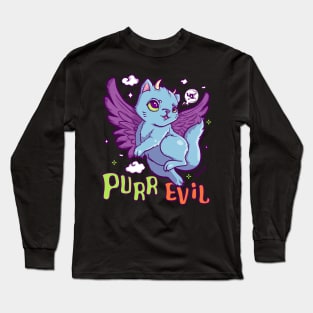 Purr evil Long Sleeve T-Shirt